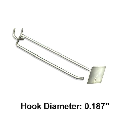 8 Metal Wire Scan Hook: 0.187 Dia., PK50